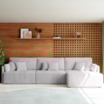 Sofá Com Chaise Tokino Minoru 3 A 5 Lugares