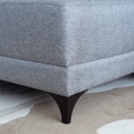 Sofá Com Chaise Venice 4 Lugares 280cm - Linho Cinza