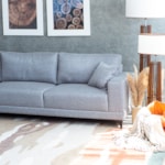 Sofá Com Chaise Venice 4 Lugares 280cm - Linho Cinza