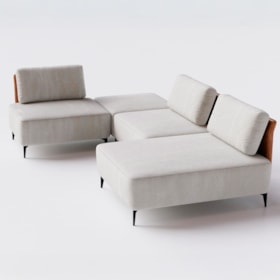 Sofá Marzenie Com Chaise 5 A 6 Lugares