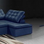 Sofá Retrátil e Reclinável Taurus de 4 Lugares 290cm - Azul