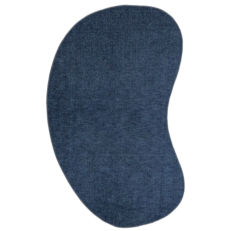 Tapete Orgânico Soleige Beans Tufting Azul Navy